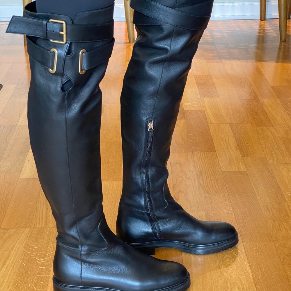 VALENTINO Over the Knee (OTK) Leather Riding Boots